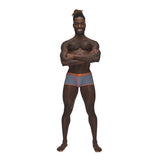 Male Power Casanova Uplift Short Grey XL showcased on a muscular model, featuring a stylish grey design and bold waistband.