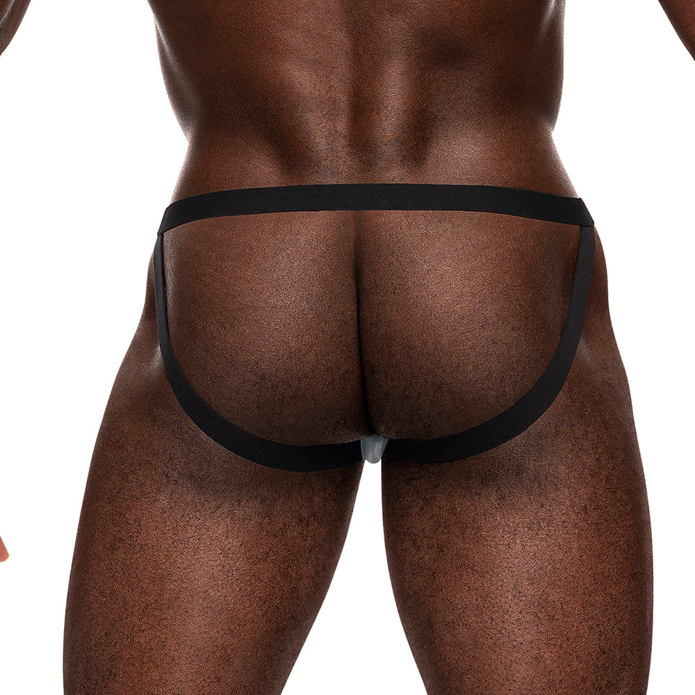 Male Power Magnificence Jock Strap Jade L XL showcasing bold styling and confident support in a striking design.