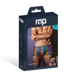 Male Power Pack & Play Pocket Short Rainbow Small packaging showcasing colorful men's underwear design.