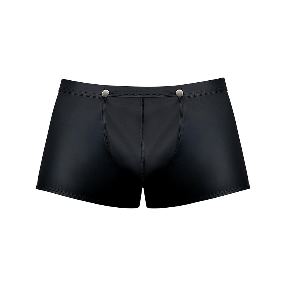 Male Power Oh Snap Snap Off Short Black Medium featuring a playful tearaway pouch design and low rise waist.