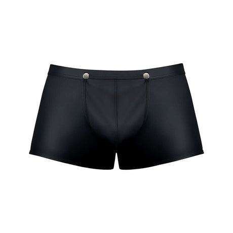 Male Power Oh Snap Snap Off Short Black Medium featuring a playful tearaway pouch design and low rise waist.