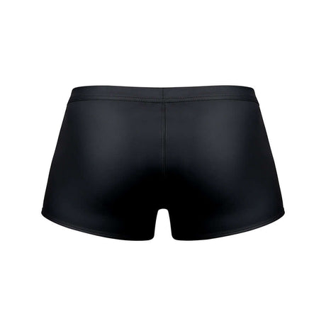 Male Power Oh Snap Snap Off Short Black Medium - back view of playful tearaway pouch design shorts in black.