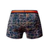 Male Power Soo Cumfy Boxer Brief Navy Orange X-Large rear view showcasing the modern design and athletic vibe.