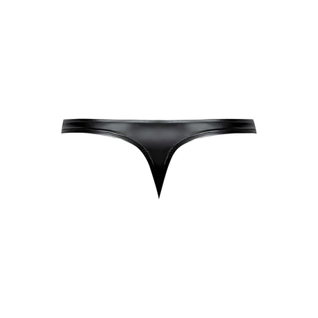 Male Power Liquid Onyx 2.0 Bong Thong Black S/M, minimalist men's intimate apparel with a sleek design.