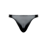 Male Power Liquid Onyx 2.0 Moonshine Jock Brief Black in sleek black design highlighting contemporary style.