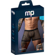 Male Power Fishnet 2.0 Pouch Short Black Large packaging displayed with bold fishnet design and comfort fit features.