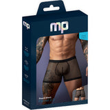 Male Power Fishnet 2.0 Pouch Short Black Large packaging displayed with bold fishnet design and comfort fit features.