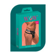 Male Power WOW Cutout Thong Black L/XL packaging featuring a cheeky design and bold branding.