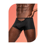 Male Power Wow Magnificence Short Black Medium showcasing a cut-out waist design with decorative grommets.