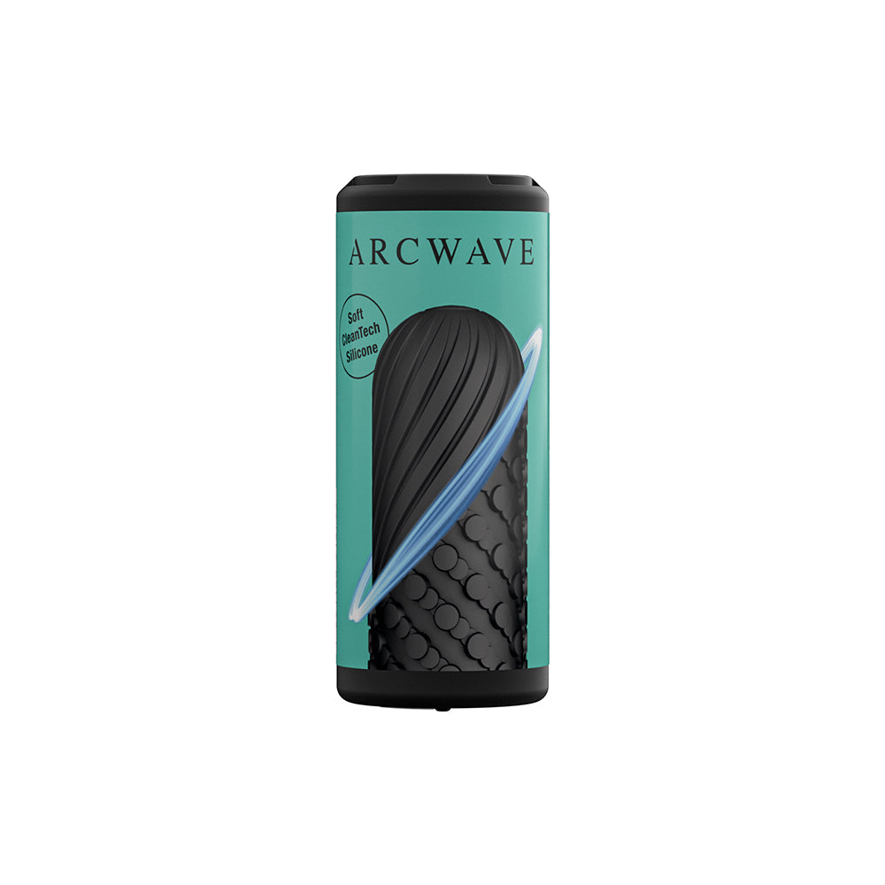 Arcwave Ghost Reversible Silicone Stroker Black packaging with soft CleanTech Silicone design.