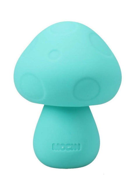 Mochi Mushroom Vibe Rechargeable Vibrator Teal in a soft teal color, designed for ergonomic pleasure and comfort.