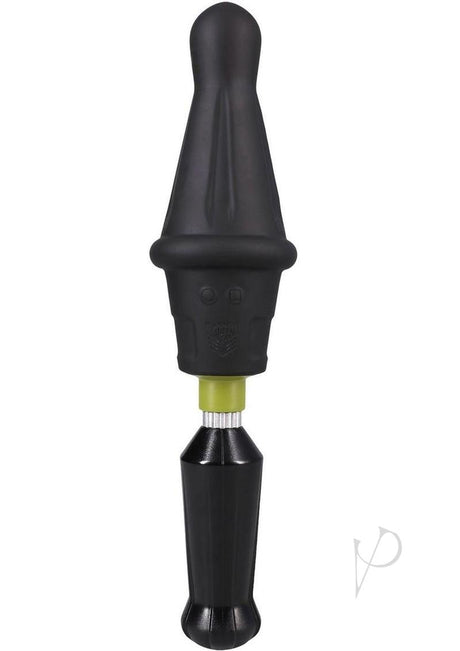 Fort Troff Robo Rammer Rotating Beaded Anal Probe Black displayed at an angle.