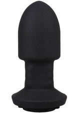 Fort Troff Robo Rimmer Slim Anal Plug with Remote Black showing its sleek design and tapered head for easy entry.