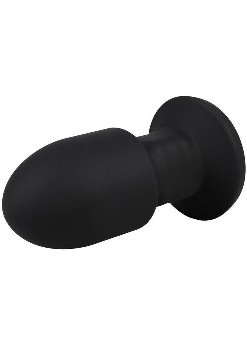 Fort Troff Robo Rimmer Slim Anal Plug with Remote Black shown from the side on a white background