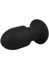 Fort Troff Robo Rimmer Slim Anal Plug with Remote Black shown from the side on a white background
