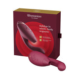 Womanizer Duo 2 Silicone Rechargeable Clitoral and G-Spot Stimulator - Bordeaux
