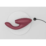 Womanizer Duo 2 Silicone Rechargeable Clitoral and G-Spot Stimulator - Bordeaux