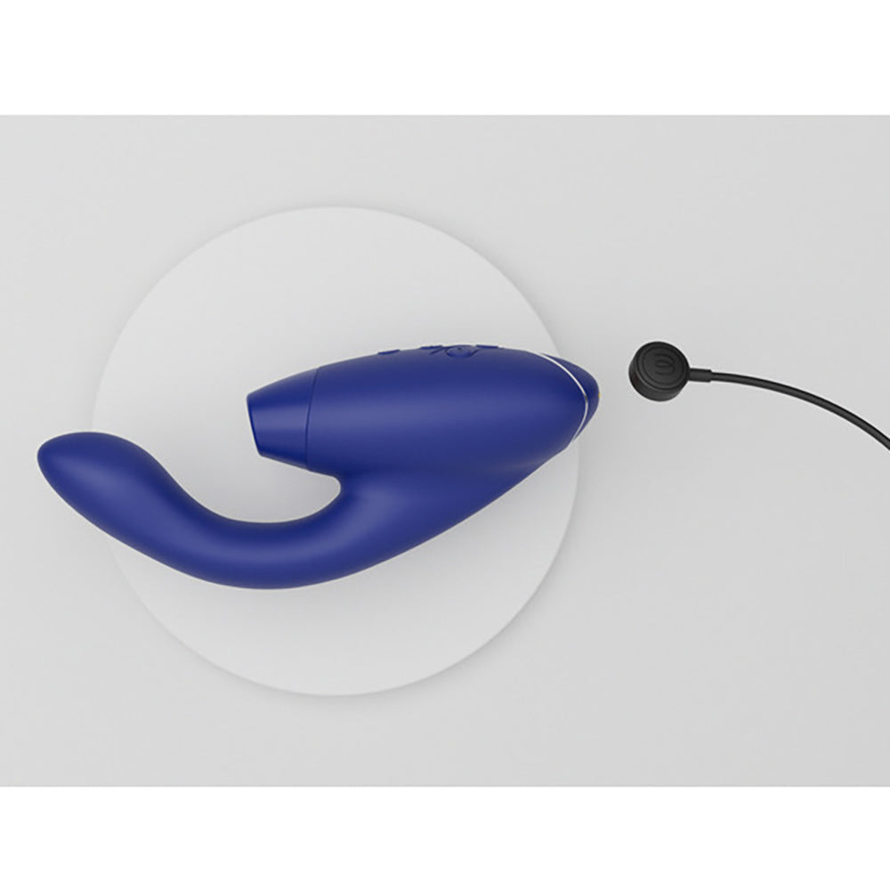Womanizer Duo 2 Silicone Rechargeable Clitoral and G-Spot Stimulator - Blue