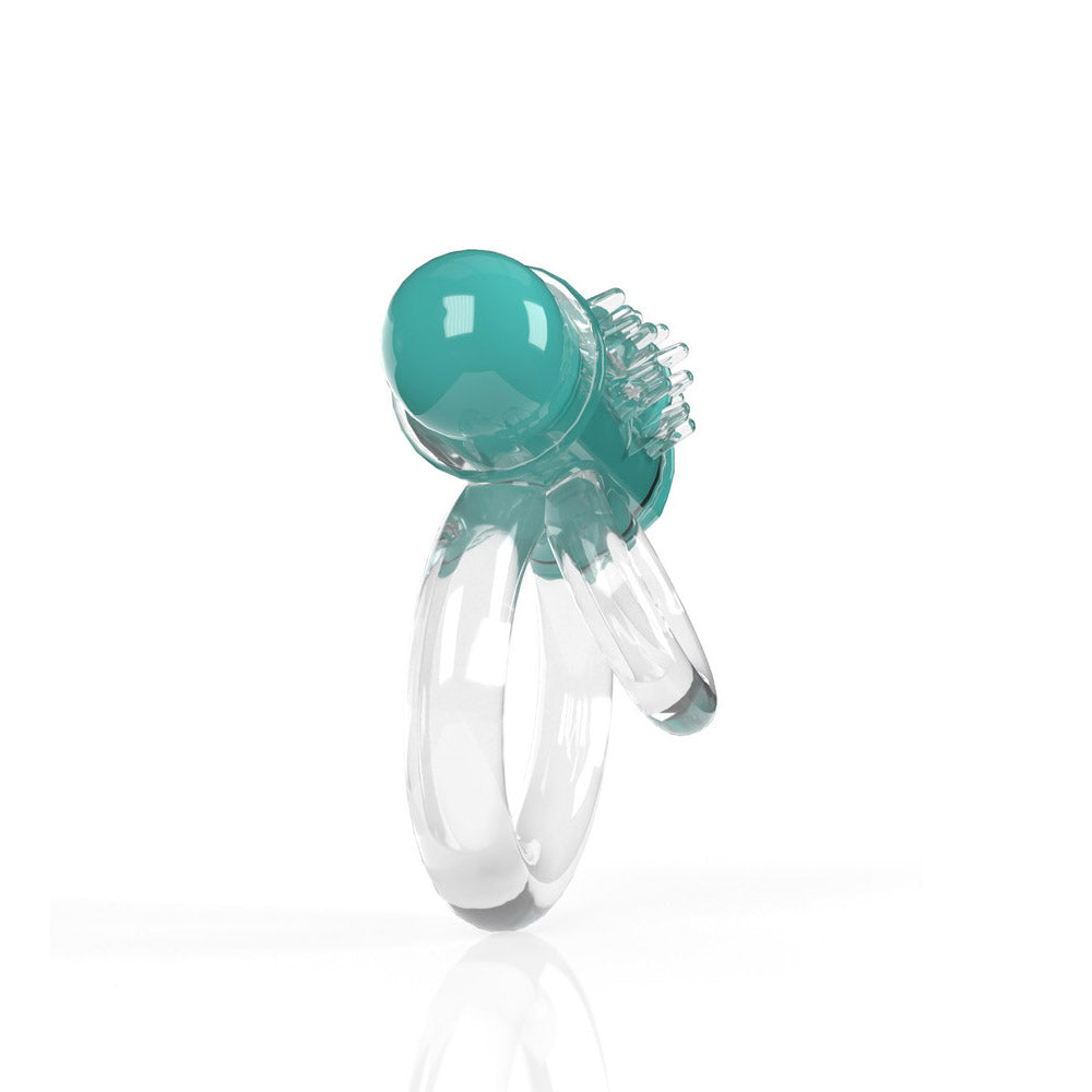Screaming O 4B DoubleO 6 Vibrating Double Cockring Kiwi