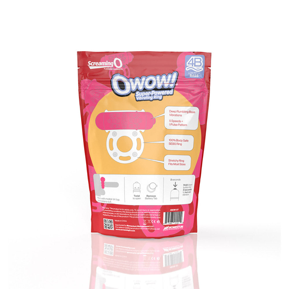 Screaming O 4B OWow Vibrating Cockring Strawberry