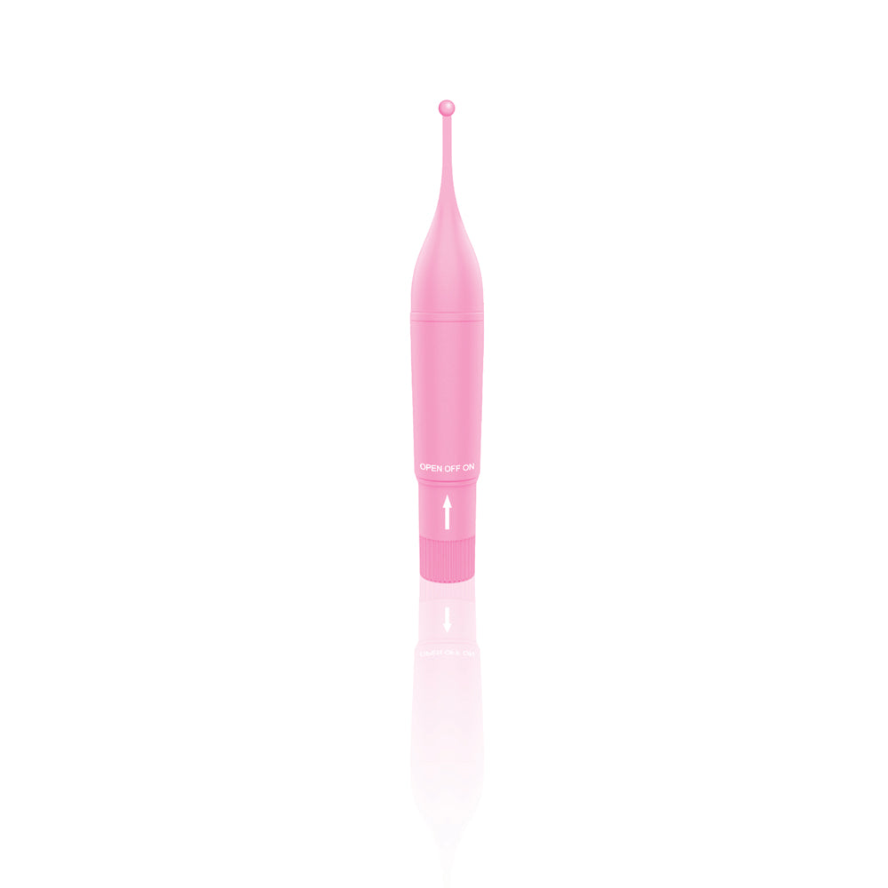 The 9's Clitterific Pearl Point Clitoral Stimulator Pink for targeted pleasure and precise stimulation.