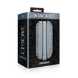 Jack-it Hand Stroker Smoke packaging with clear dimpled texture for enhanced grip and sensation.