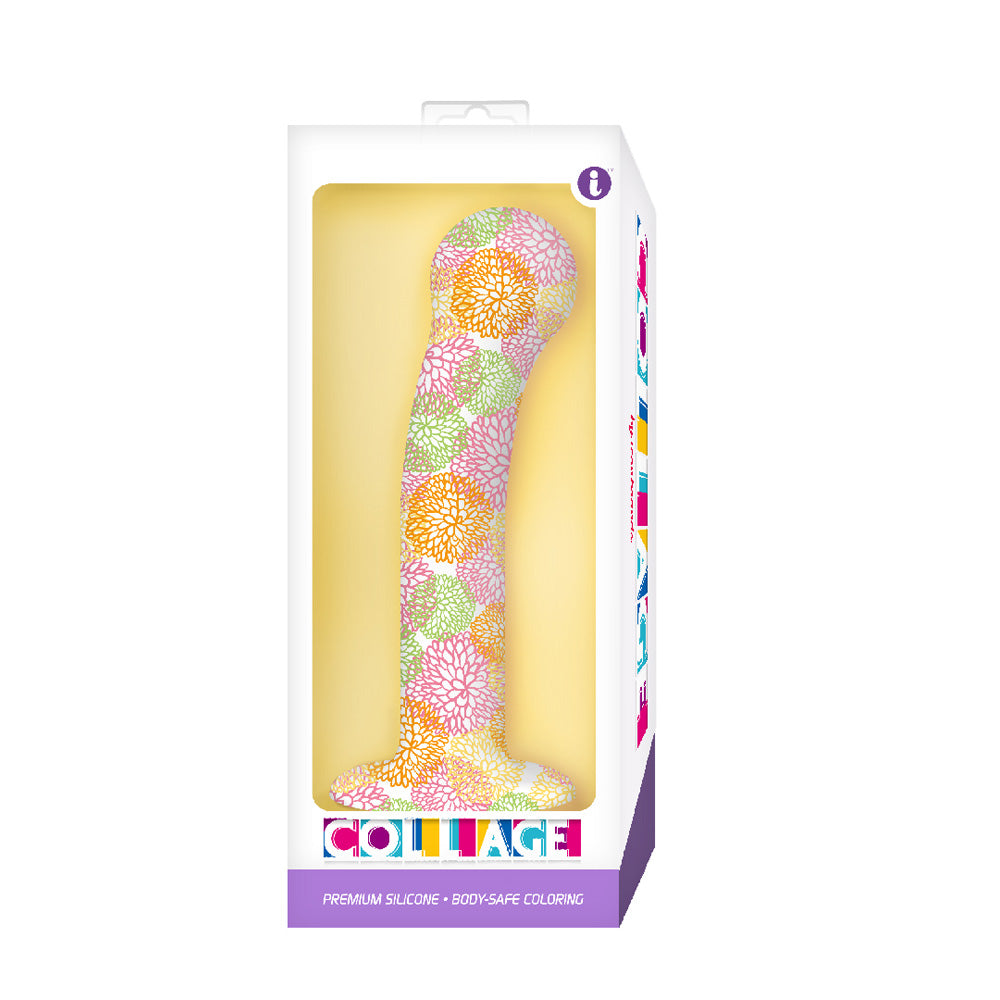 Catch The Bouquet G-spot Silicone Dildo in colorful packaging with floral design on premium silicone.