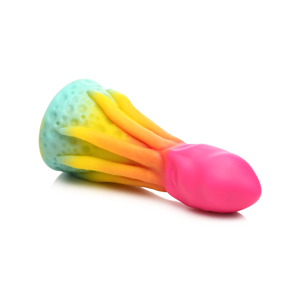 Creature Cocks King Kraken Silicone Dildo Multi Color featuring vibrant colors and unique design inspired by fantasy.