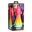 Creature Cocks King Kraken Silicone Dildo Multi Color packaging showcasing vibrant design and fantasy-inspired shape.
