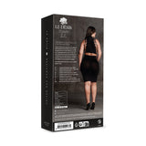 Le Desir Shade Kala XXXVII 2-Piece with Turtleneck, Crop Top & Skirt Black Queen Size
