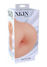 XKIN RAW Backline Medium Masturbator Anal Vanilla packaging featuring a lifelike anal entry and smooth design.