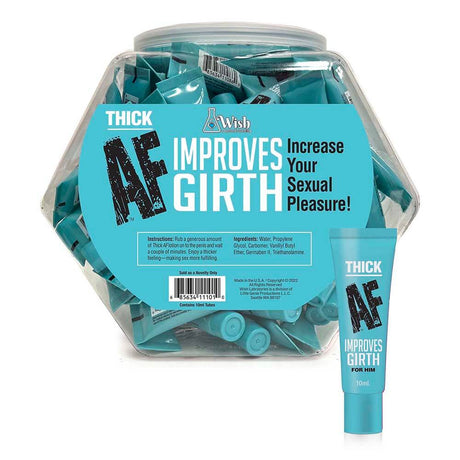 Thick AF Girth Cream 65 Piece Fishbowl Display with enhancement cream for increased confidence and pleasure.