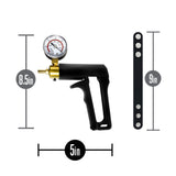Blush Performance Gauge Pump Trigger Kit Black with pressure gauge dimensions 8.5in x 5in x 9in