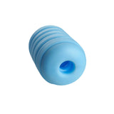 Rock Candy Taffy Puller Textured Masturbator Sleeve in soft blue material with a unique design for male stimulation.