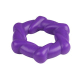 Rock Candy Taffy Twist Twisted Cock Ring Purple in a soft, pliable twisted design for added performance and comfort.