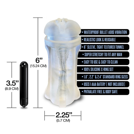 Happy Ending MSTR B8 Vibrating Pussy Pack with waterproof bullet for enhanced pleasure and realistic look.