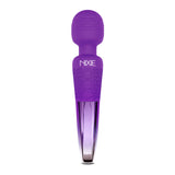 Nixie Rechargeable Wand Massager Purple Ombre with a sleek, soft silicone design for body pleasure.