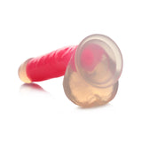 Lollicock Glow-in-the-Dark 7 inches Silicone Dildo with Balls Pink