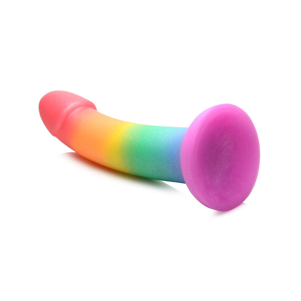 Simply Sweet Phallic 6.5 inch Silicone Dildo Rainbow