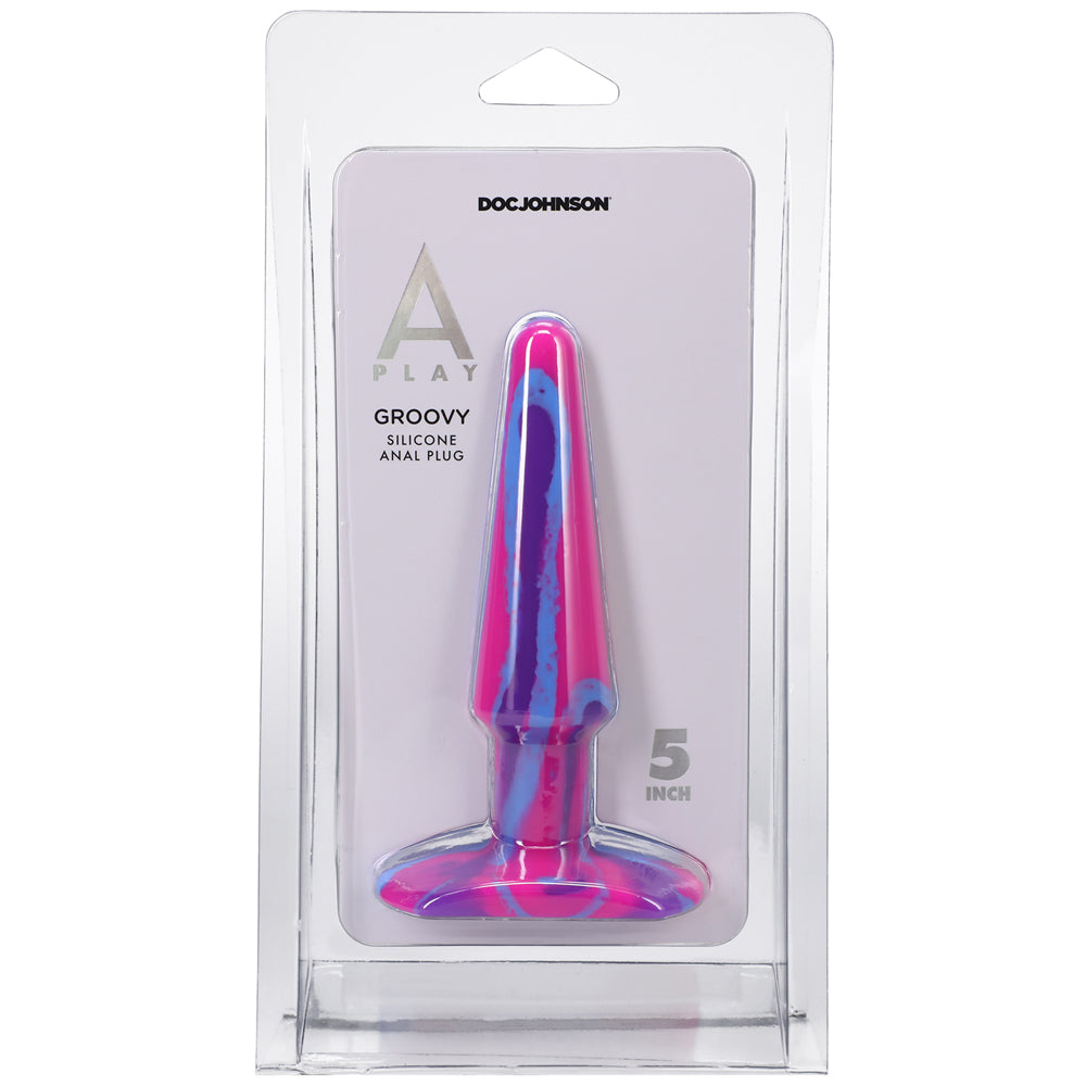 A-Play Groovy 5 inches Silicone Anal Plug Berry
