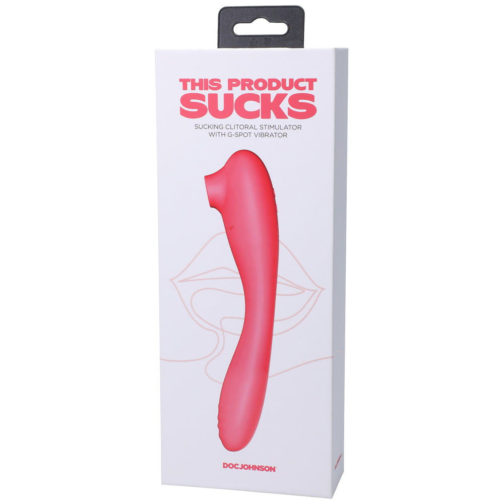 This Product Sucks Bendable Sucking Clitoral Stimulator & G-Spot Vibrator Pink