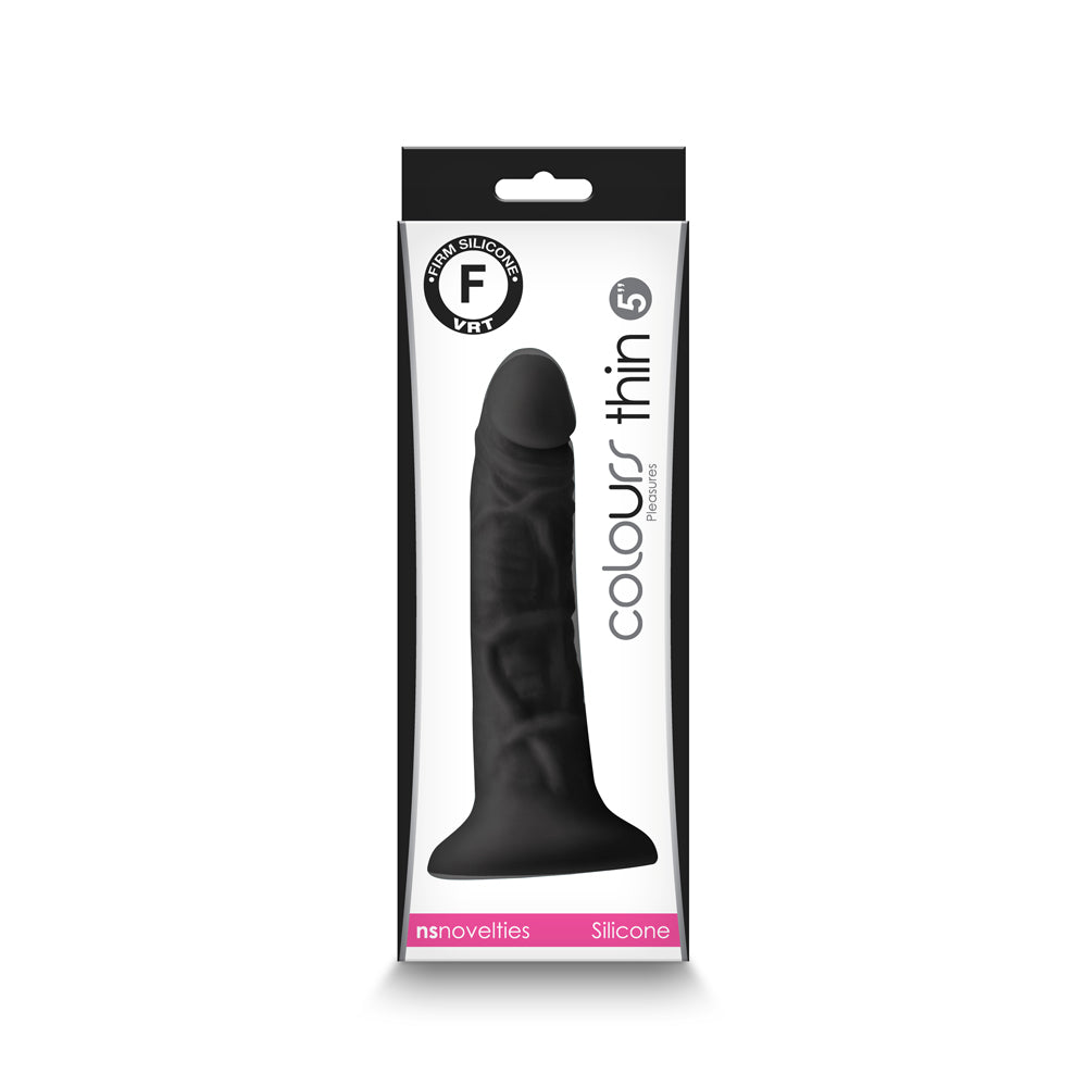 Colours Pleasures Thin 5 inches Dildo Black