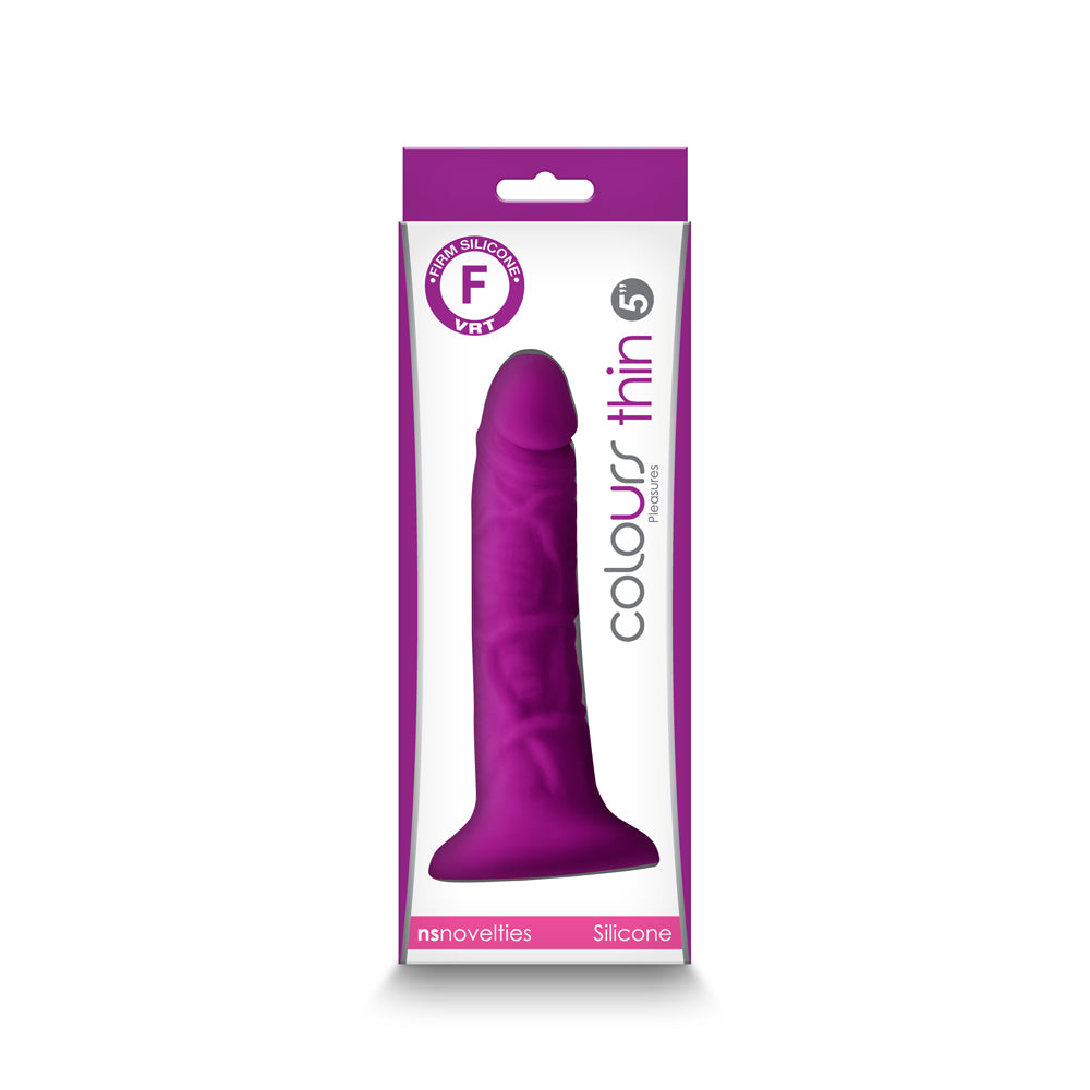 Colours Pleasures Thin 5 inches Dildo Purple