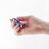 Rear Assets Petite Metal Anal Plug Purple