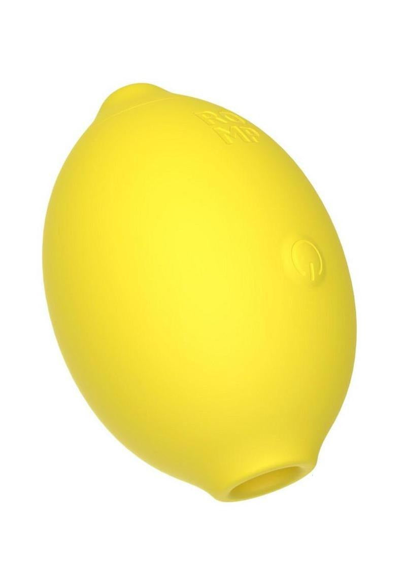 Romp Lemon Crush Clitoral Pleasure Air Stimulator in a playful lemon-shaped design for touch-free stimulation.