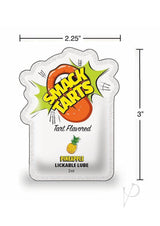 SMACK Tarts Lickable Lube Case of 48 Sour Pineapple individual pouch featuring pineapple flavor.