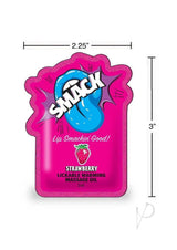 SMACK Warming Lickable Massage Oil 3ML Strawberry - Image 2