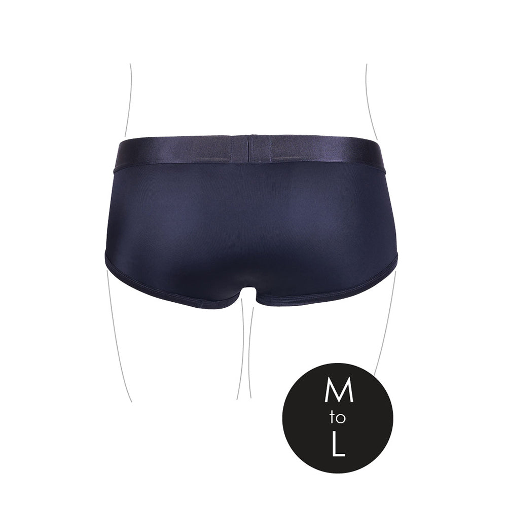 Ouch! Vibrating Strap-on Brief Black M/L