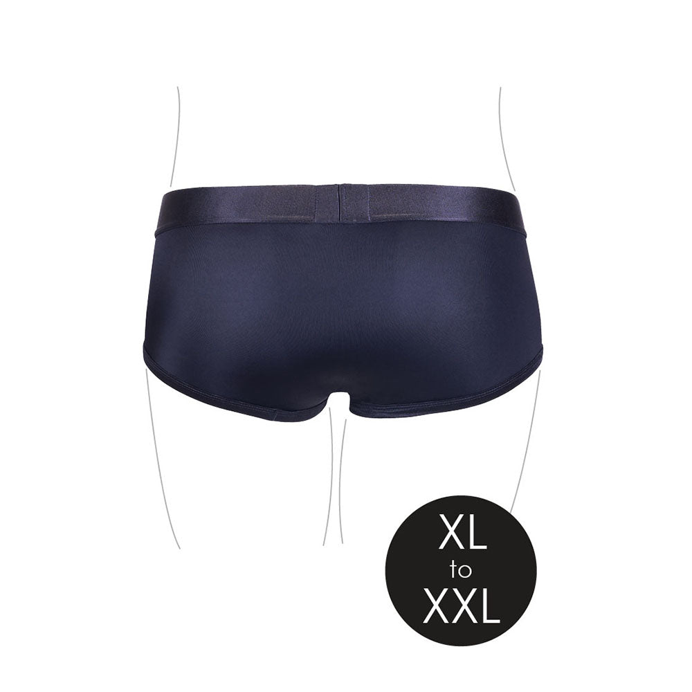 Ouch! Vibrating Strap-on Brief Black XL/2XL