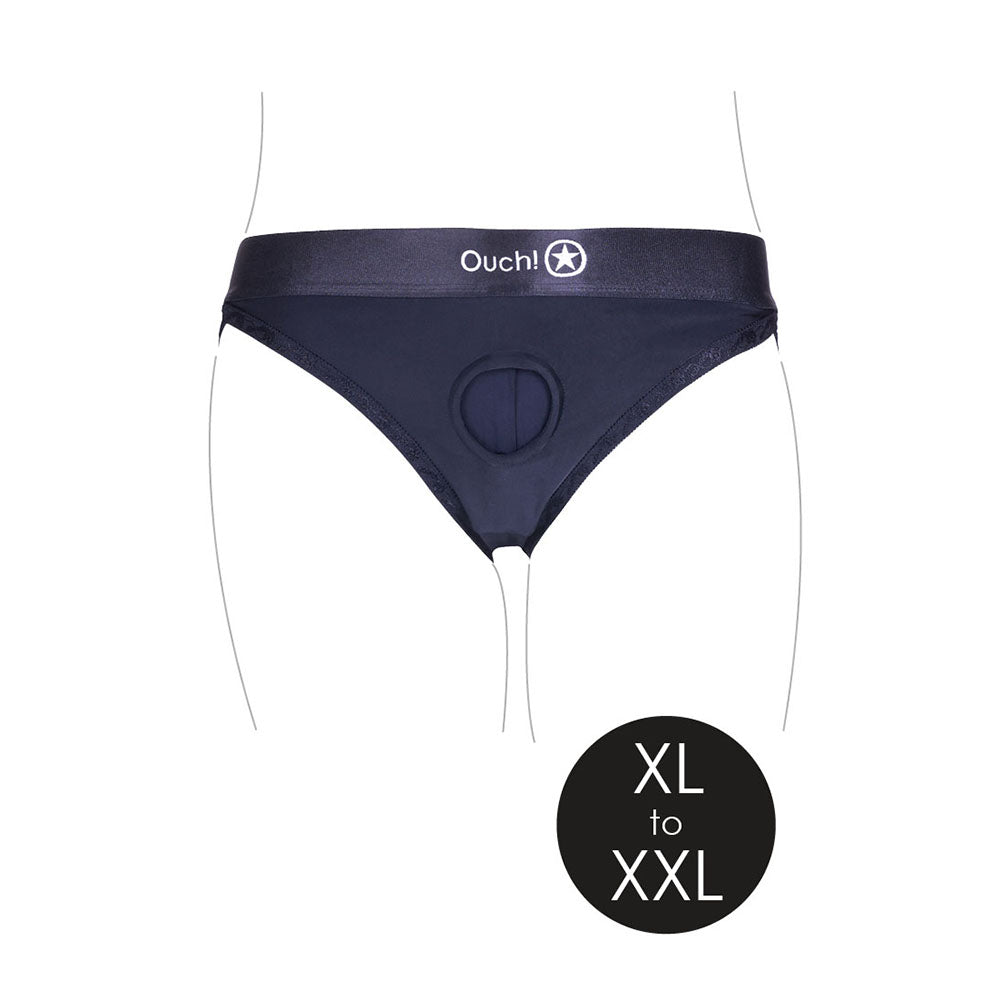 Ouch! Vibrating Strap-on Hipster Black XL/2XL